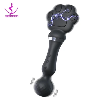 Elektriskās stimulācijas Kaķis Palmu Spēcīgs Vibrators Burvju Nūjiņu, lai Sievietes Klitora Stimulators Bezvadu Dildo Seksa Rotaļlietas Pieaugušajiem 18