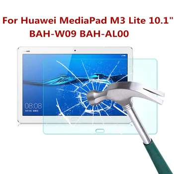 9H Rūdīta Stikla Huawei MediaPad M3 Lite 10 10.1 collu Planšetdatora filmu BAH-W09 BAH-AL00 Stikla Ekrāna Aizsargs