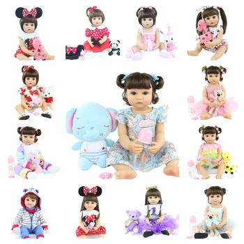 55cm Pilna Silikona Atdzimis Lelle, Rotaļlieta Vinila Dzīvs Bērnu Princese Toddler Meitene Bonecas Bērnu Dzimšanas dienas Dāvanu-Saģērbt Rotaļlietas