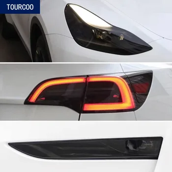 Par Tesla Model 3 Y X S TPU Blackened Lukturu Taillight Foglight aizsargplēvi Auto Modifikācija Krāsu Maiņa Filmu