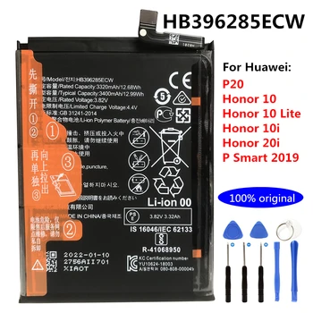 Sākotnējā HB396285ECW par Huawei P20 Godu 10 / 10 Lite 10es 20i P Smart 2019 PULKVEDIS-AL00 PULKVEDIS-AL10 PULKVEDIS-TL00 PULKVEDIS-TL10 PULKVEDIS-L 29 Akumulators