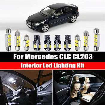 Par 2008-2011 Mercedes CLC CL203 AMG 13pcs Balts Canbus Bez Kļūdām, LED salona Apgaismojuma Komplekts, Karti Dome galda Lampas Auto Piederumi
