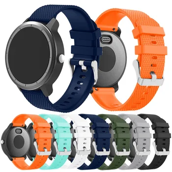 Silikona Gumijas Pulksteņu Siksniņas Watchband par Garmin Vivoactive 3/Vivomove AP Smart Skatīties 20mm