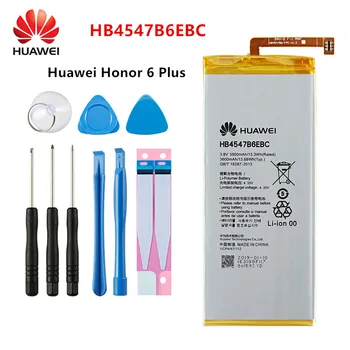 Hua Wei 100% Oriģinālā HB4547B6EBC 3500mAh Akumulatoru Huawei Honor 6 Plus PE-TL20 PE-TL10 PE-CL00 PE-UL00 Baterijas +Instrumenti