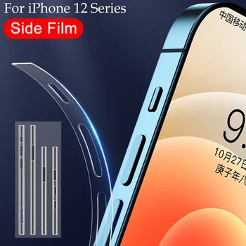 Caurspīdīgs Hidrogelu Filma Par Apple iPhone 12 Pro Max Tālruņa Sānu Filmu iPhone 12 mini Ultra-plānas Robežu Aizsardzības Plēves Stikla Nav
