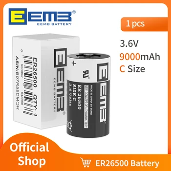 EEMB 3.6 V 26500 C Izmēra Baterijas 9000mAh ER26500 Litija Baterijas Nav atkārtoti uzlādējamas Ūdens/Gāzes Skaitītājs, Logu Sensors Mājas Monitors