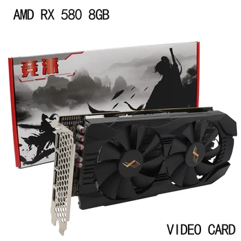 Jaunas 100% Oriģināls Video Karte AMD RX 580 8 GB GDDR5 256Bit Grafikas Karte 8 GB DDR5 3xDP, HDMI RX 580 8 gb
