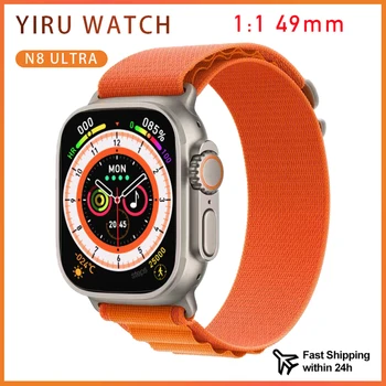Smart Skatīties Ultra Sērija 8 NFC Smartwatch Vīrieši Sievietes Bluetooth Zvanu IP68 Ūdensnecaurlaidīga sporta pulksteņi Bezvadu Uzlāde Apple