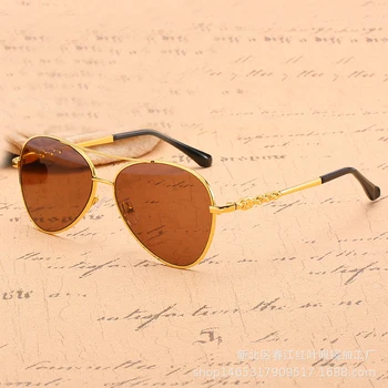 Amerikāņu Aviācijas Pilots, Saules Brilles Cilvēks Dabiskā Kristāla Akmens Saulesbrilles Stikla Tējas Objektīvs Sieviete Vintage Anti Scratch