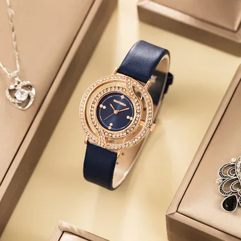 Skatīties Sieviešu Pulksteņi 2022. Gada Labāko Produktu Pārdošanu, Luksusa Zīmolu Reloj Mujer Greznas Elegantas Dāmas Kvarca Pulksteņu Ādas Siksniņa