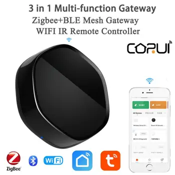 CORUI Tuya Bezvadu Smart Vārti Hub Multi-režīms Smart Home Tilta WiFi ZigBee ar INFRASARKANO staru Tālvadības pults Smart Dzīve