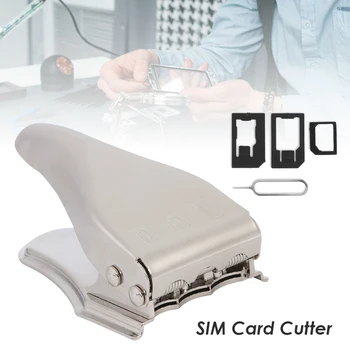 3 in 1 SIM Kartes Griezējs Manuāli Modificēt Cinka Sakausējuma Nano Mini Mikro Pārnēsājamo Darbarīku Āra Mobilo Telefonu Apdare