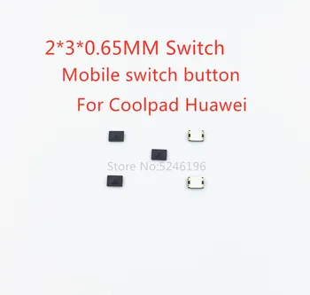 10-100gab 2*3*0.65 MM 2x3x0.65MMFor Huawei P8 Godu 3X P2 Taustes Spiediet Pogu Slēdzi, Takts 4 Pin Mikro Slēdzis SMD Mobilo Tālruni