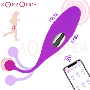 Bluetooth App Tālvadības Biksītes Vibrators Vibrējošais Olas Valkājamas Bumbiņas Vibrators G Spot Klitora Massager Seksa Rotaļlieta, paredzēta Sievietēm