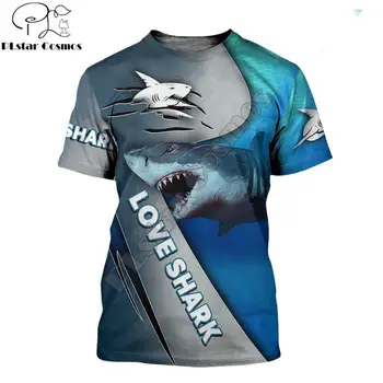 2020. gada Vasaras Modes Dzīvnieku Vīriešu t-krekls Haizivs/koala/zirgu 3D Iespiesti Harajuku Īsām piedurknēm T krekli (Unisex) Ikdienas t-veida topi KJ0148