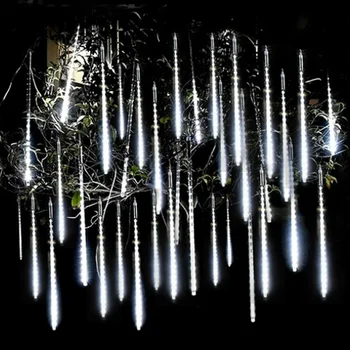 10 Cauruļu Meteor Duša LED String Gaismas Iela Vainags Ziemassvētku Eglīte Apdares Āra Jaunā Gada Pasaka Dārza Apgaismojums