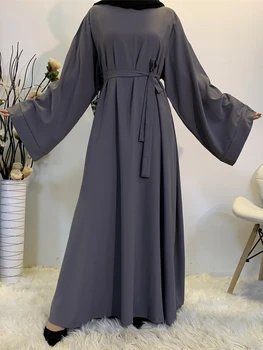 Musulmaņu Sievietes Vienkāršā Abaya Brīvs Gara Kleita Dubaija Saūda Drēbes Islāmu Apģērbu Turku Pieticīgi Tērpi Ramadāna Eid Kaftan Eleganta Kleita