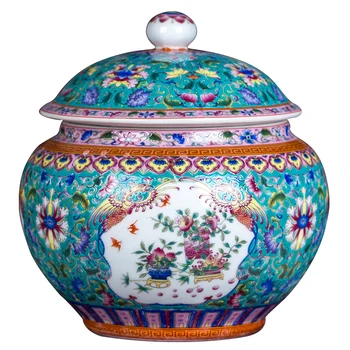 Jingdezhen Keramikas Jaunais Ķīnas Emaljas Pot Tējas Sadzīves Tējnīca Tea Jar Uzglabāšanas Tvertnes