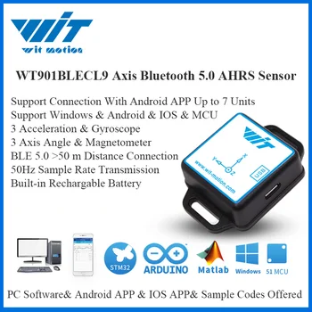 WitMotion Bluetooth BLE 5.0 Zema patēriņa 50m WT901BLECL 9 Virziena Sensora Leņķis + Paātrinājums Žiroskopu + Magnetometrijas PC/Android