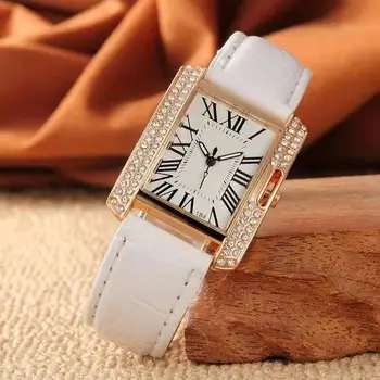 SHSHD Modes gadījuma dāmas jostas skatīties laukumā rhinestone kvarca pulksteņu Stila atjaunot seno Sieviešu Pulkstenis zegarek damski