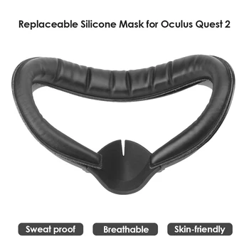 VR Sejas Interfeiss Vāks Oculus Quest 2 Sejas, Acu Aizsardzības Putu Pamatni Maska Ādai Draudzīgu Piederumu Nomaiņa