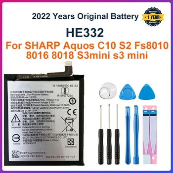 New Augstas kvalitātes 3020mAh HE332 Akumulatoru SHARP Aquos C10 S2 Fs8010 8016 8018 S3mini s3 mini Akumulatora + Instrumenti