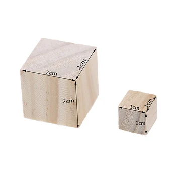 20/50GAB/Daudz DIY 10mm/20mm Koka Kvadrātveida Blokos Augstas kvalitātes Mini Cubes Embellishment par Koka Amatniecību