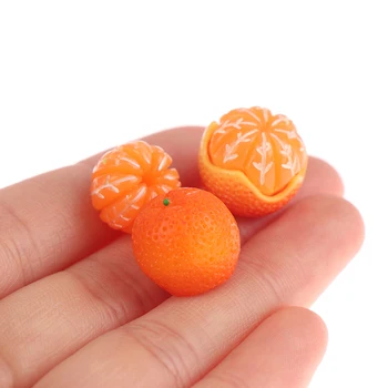 3Pcs/5Pcs Namiņš Mini Apelsīnu Modelis Miniatūrā Pārtikas Spēlēt DIY Mazā Virtuves Lielveikalu Rotaļlietas Piederumi