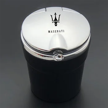 Par Maserati ghibli Auto pelnu trauku Radošas Personības Multi-function Auto Ar LED Gaismas pelnu trauku Ar Vāku Auto Piederumiem, pelnu trauku