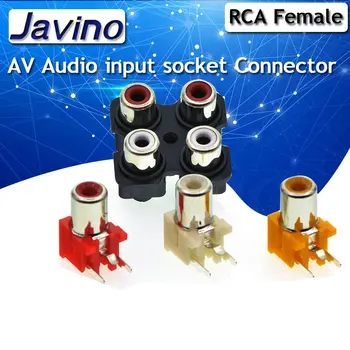 5gab 1/4 caurumu RCA Female Stereo audio Ligzda AV Audio ieejas ligzdas Kontaktligzda Lotus rindā Pastiprinātājs Interfeiss Signāla savienojums