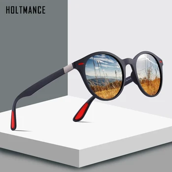 HOLTMANCE DIZAINA Vīrieši Sievietes Classic Retro Kniežu Polarizētās Saulesbrilles, Kājas Vieglākas Konstrukcijas Ovāls Rāmis 100% UV400 Aizsardzība