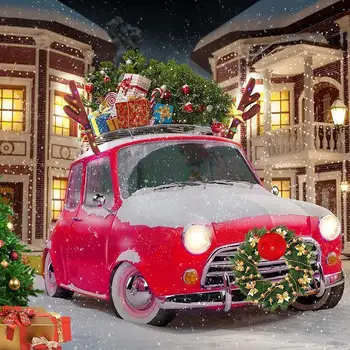 Trusis Ziemeļbriežu Apdare Automašīnu Transportlīdzekļa Deguna Ragu Kostīmu Elk Ziemassvētku Ragi Rūdolfs Ragi Deguna Rotas, Sarkans Ziemeļbriedis F1M6