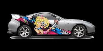 Anime Auto Livreja Decal Uzlīmes Krāsu Drukāšana Iepakojuma Sānu Transportlīdzekļa Aplaušana Anime Japānā GM un Seksīgu Meiteņu, Auto Zīmēšanas Apdare