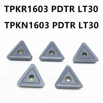 10PCS TPKR1603 TPKN1603 PDTR LT30 Karbīda PVD pārklājumu CNC ārējais pagrieziena rīks TPKR 1603 apstrādes nerūsējošais tērauds TPKN 1603