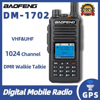 Baofeng Dmr Walkie Talkie DM-1702 Ciparu Mobilo Portatīvo Terminālu 1024 Kanālus, UHF, VHF 2 Duālā Laika Slota divvirzienu Radio DM 1702