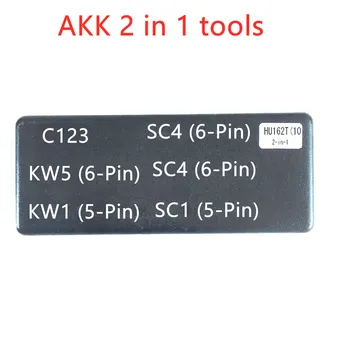 AKK 2 in 1 pick rīku VS lishi SC1 KW1 KW5 SC1 C123 SC4 par Kwikset Schlage Durvju Slēdzenes, instrumenti,