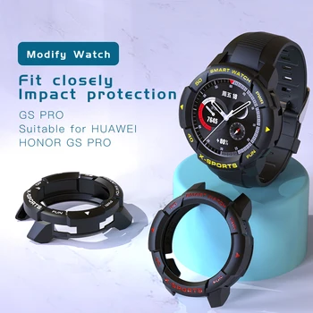 Gadījumā, Huawei Honor GS PRO Smart Pulksteņi Sporta Segtu TPU Shell Aizsargs SIKAI Sporta Piederumi 2gab 2.5 D 9H HD Filmu Lādētāju