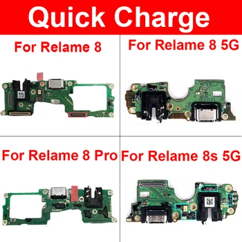 USB Lādētāju Valdes Doks OPPO Realme 8 8S 5G 8i 9.i USB Uzlādes Ligzda Port Savienotājs Valdes Rezerves Daļas, Remonts
