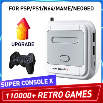 Retro Spēļu Konsoli Super Konsoli X 110000 Retro Spēles PSP/PS1/DC/MAME Multi-player Spēle Konsole Max 256G