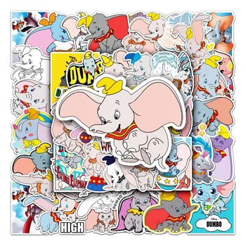 10/30/50gab Kawaii Disney Cartoon Dumbo Uzlīmes Bērniem Rotaļlietas Ūdensizturīgs Grafiti Scrapbooking Klēpjdatoru Bagāžas Gudrs Decal Uzlīmes