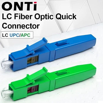 ONTi 10-100gab LC Ātri Savienotājs Single-mode Fiber Optic Ātrais Savienotājs LC Iegulto Tips FTTH Optisko Šķiedru Ātri Savienotājs