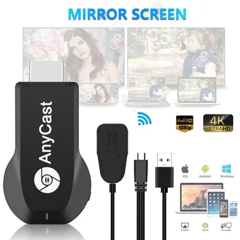 Anycast HDMI Bezvadu Displeja Adapteri, WiFi TV Stick 1080P Mobilo Ekrāna Spoguļošana Dongle Uztvērēju TV Uztvērējs Atbalsta iPhone