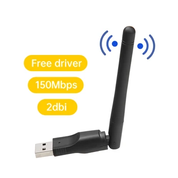 150Mbps Adapter-Bezvadu Tīkla Karte Mini USB WiFi Adapteri, LAN, Wi-Fi Dongle Uztvērēju Antenas 802.11 b/g/n PC Windows