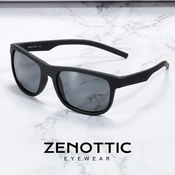 ZENOTTIC TR90 Polarizētās Saulesbrilles Vīriešiem Vadītāja Braukšanas Toņos, Saules Brilles Classic Kvadrātveida Spoguļi UV400 Aizsardzība Saulesbrilles