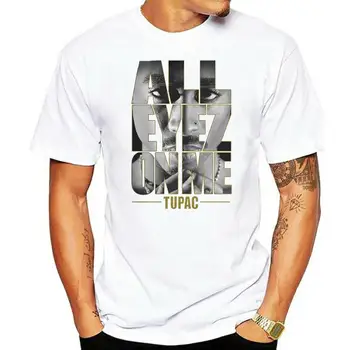 Vasaras Kleita 2PAC TUPAC All EYEZ ON ME Hip Hop Rap Jauku Vīriešu T-Krekls ar Īsām Piedurknēm Kokvilnas Izdrukāt Pasūtījuma T kreklu