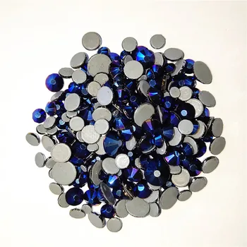 AAAA+ Labākās Kvalitātes Metāla Zilā Karstā Noteikt Rhinestone Spīdīgu Super Spilgti Labojumfailu Dzelzs Par Kristāli Stikla Apģērba Rotājumi