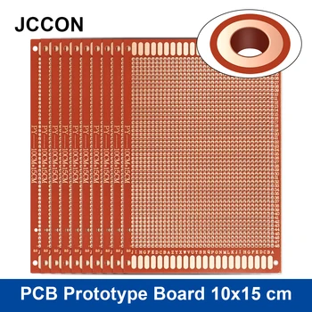 10Pcs PCB Prototipu Valdes 10x15 cm Ķēdes Protoboard Universālā DIY Matricas Vienā Rindā Nepārtrauktu Caurumu Lodēšanas Plāksnītes
