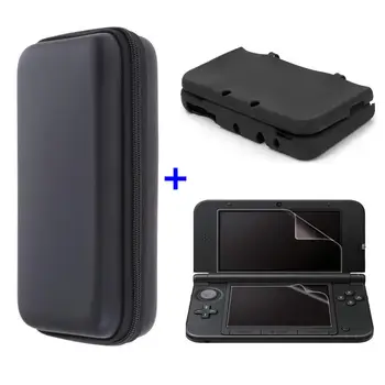 Silikona gadījumā+Skaidrs, Filmu Screen Protector+ EVA Grūti Ceļojuma somiņa Somiņā Uzglabāšanas soma nintend JAUNO 3DS XL LL 3DSLL 3DSXL