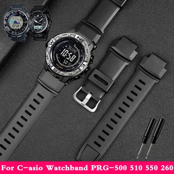 C-asio Watchband PRW-2500/3500 PRG-500 510 550 260 280 250 Silikona Pulksteņu Siksniņas Protrek Sporta Skatīties Joslas 18mm