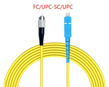 FC /UPC - SC/UPC Fiber Optic Patch Cord Kabeļu FC-SC 1/3/5/10/20/30-50M Džemperis Single Mode Simplex 2.0 mm Optiskā Fibra Optica FTTH